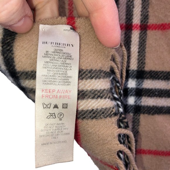 Burberry London Nova Plaid Check wool Classic Scarf - Picture 4 of 5